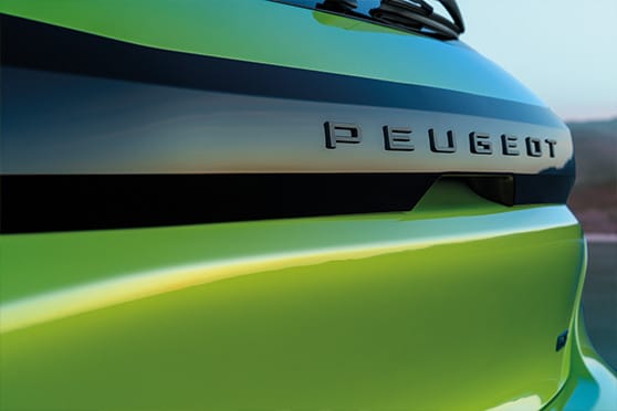 Bildbeschreibung: PEUGEOT 208 Nahaufnahme Heck